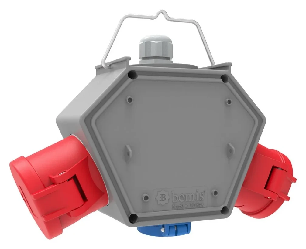 IP44 Polybox CEE Norm 5/16A. 2 Ad. + 1/16A. 1 Ad. Box