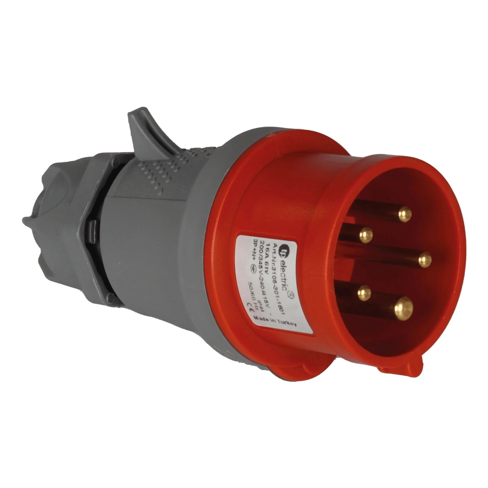 5x16A - CEE NORM IP 44 Düz Fiş, Vidalı