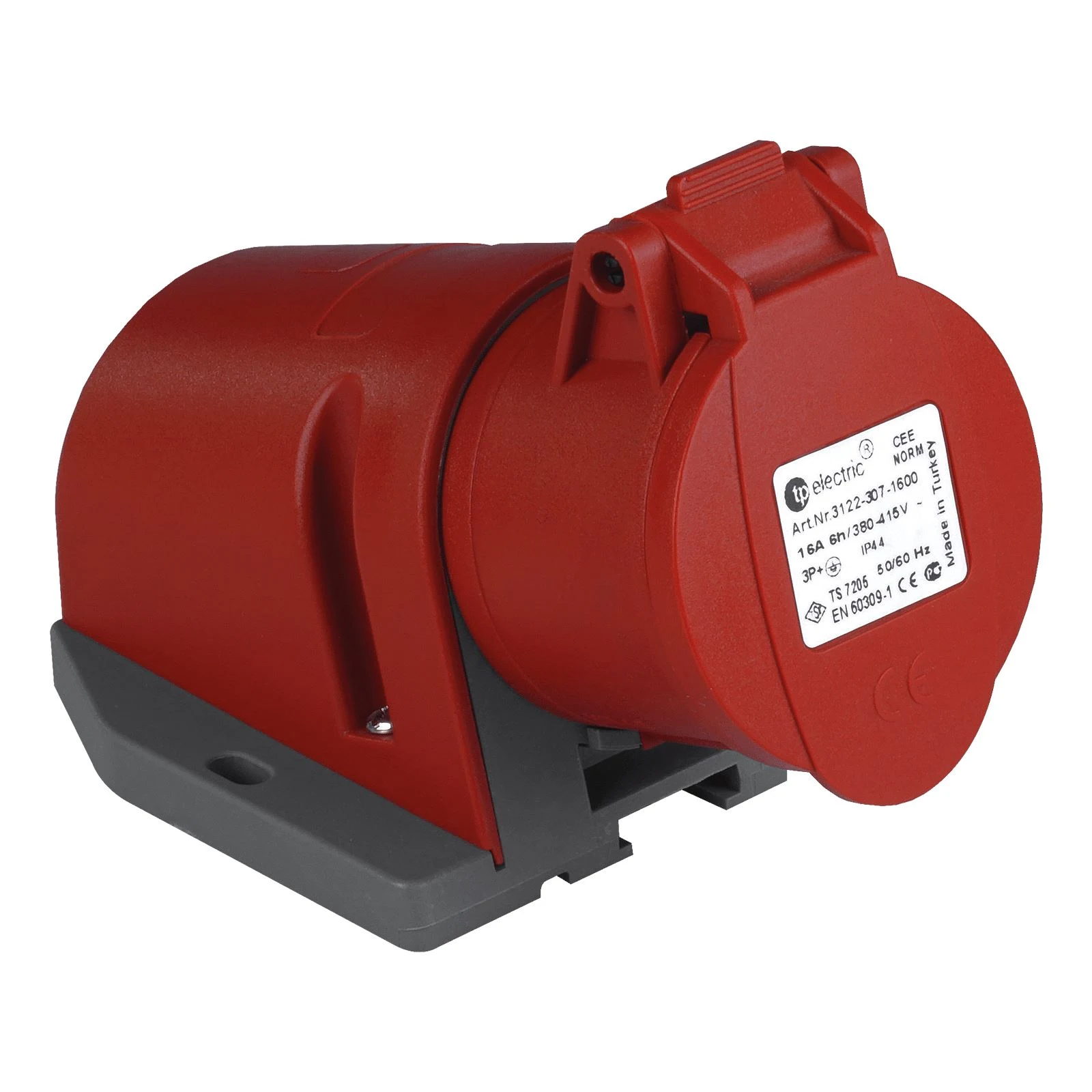 5x32A - CEE NORM IP 44 Duvar Prizi, Vidalı