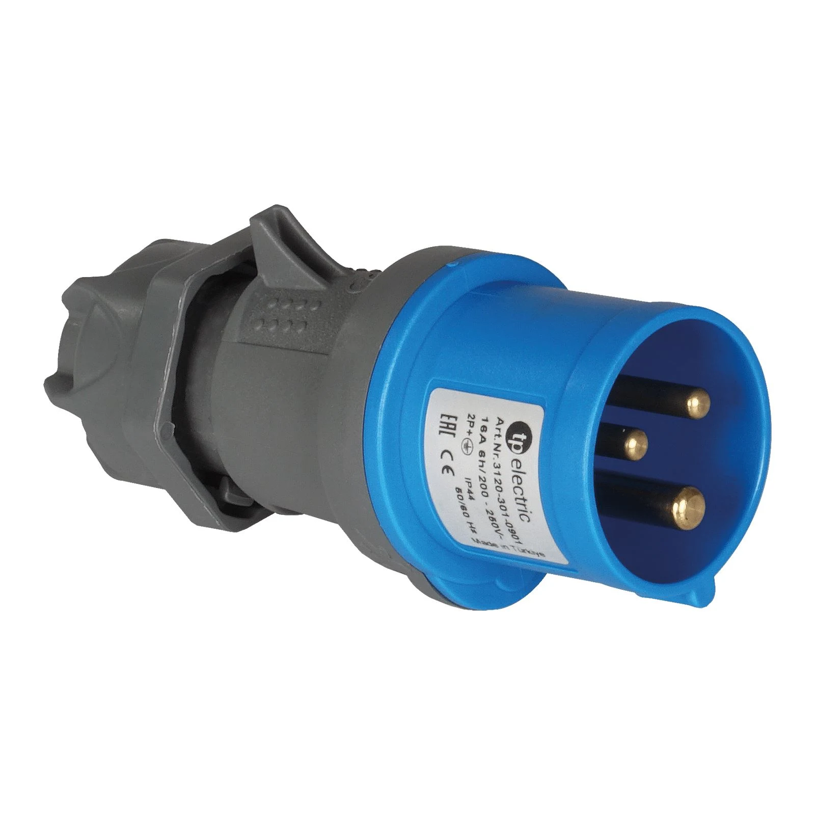 3x16A - CEE NORM IP 44 Düz Fiş, Vidalı