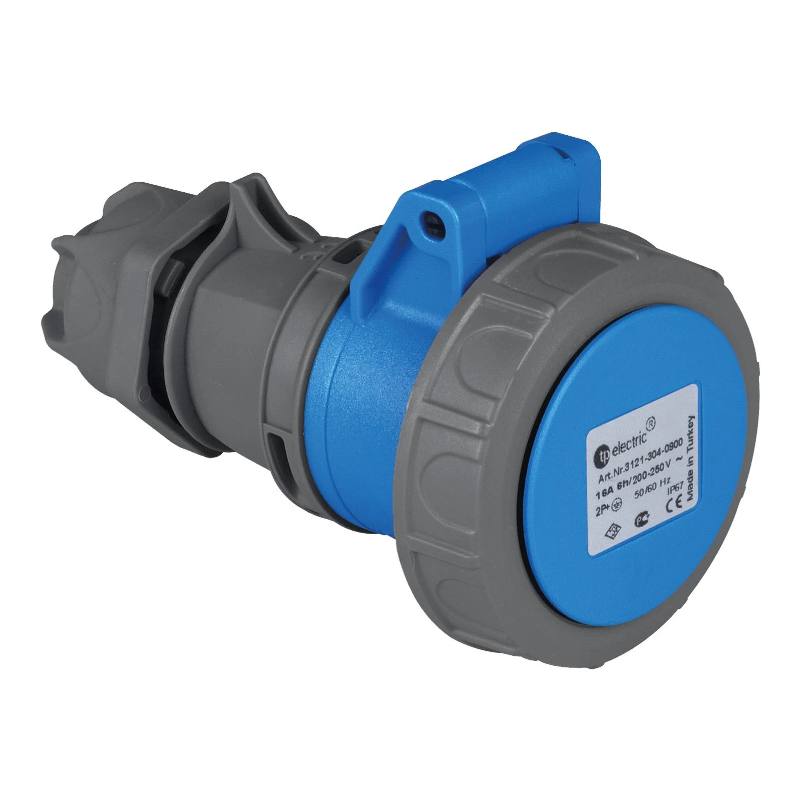3x16A - CEE NORM IP 67 Uzatma Prizi, Vidalı